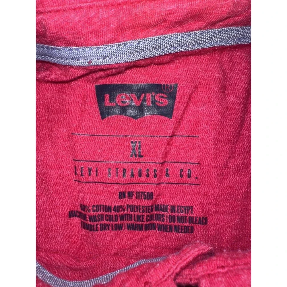 Levi's Men's Housemark Polo Shirt Red Size XL